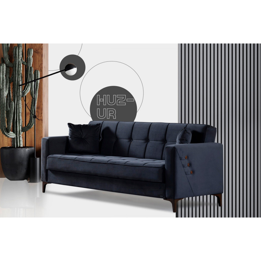 Furnia Step Convertible Sofa - Gray, Fabric