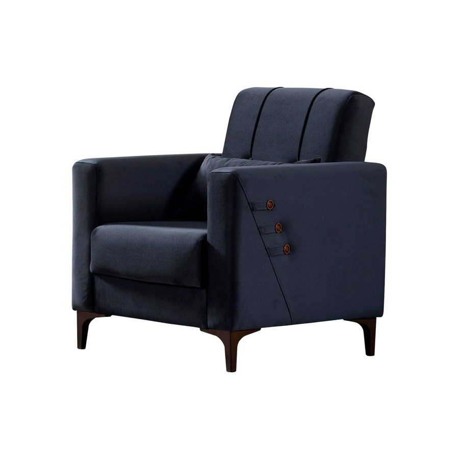Furnia Step Armchair - Gray, Fabric