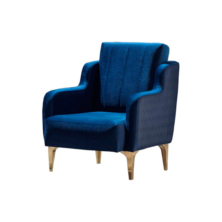 Furnia - Toledo Armchair in Blue, Fabric