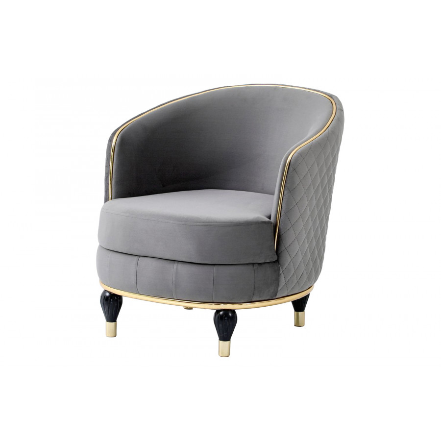 Furnia - Toronto Armchair in Gray, Fabric