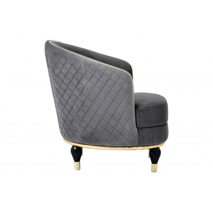 Furnia - Toronto Armchair in Gray, Fabric