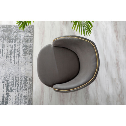 Furnia - Toronto Armchair in Gray, Fabric