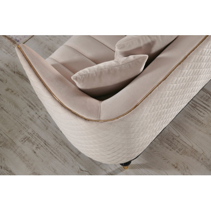 Furnia Toronto Stationary Sofa - Cream, Fabric