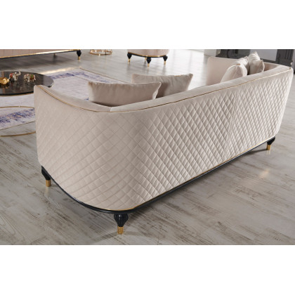 Furnia Toronto Stationary Sofa - Cream, Fabric