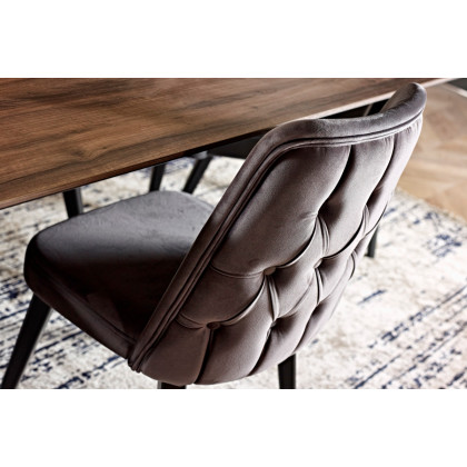 Furnia - Bell Dining Chair in Gray, Fabric