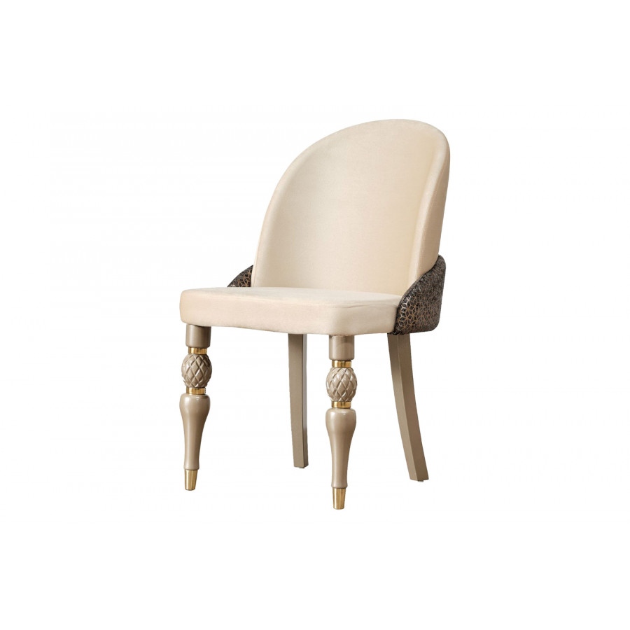 Furnia - Madrid Dining Chair in Cream, Fabric
