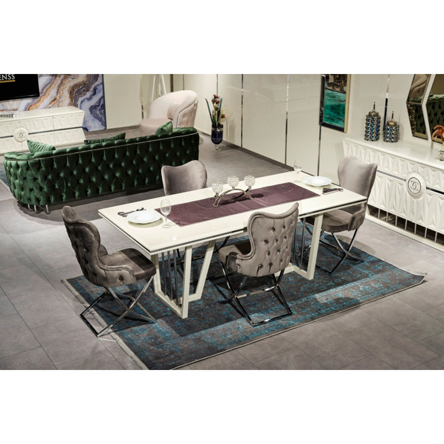 Furnia Nova 79" Dining Table - White