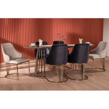 Furnia - Pandora Dining Table in Gray