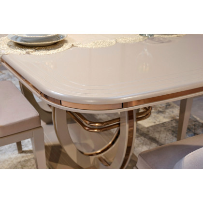 Furnia Paris 102" Dining Table - Cream