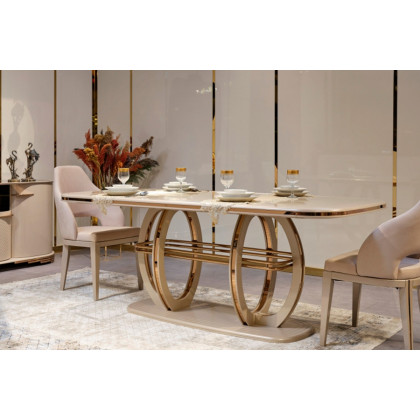 Furnia Paris 102" Dining Table - Cream