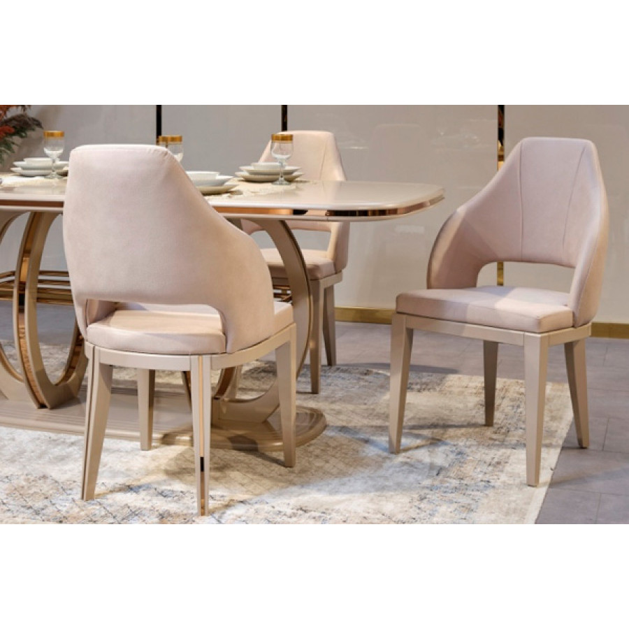 Furnia - Paris Dining Chair in Cream, Fabric