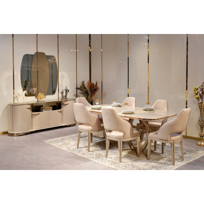 Furnia - Paris Dining Chair in Cream, Fabric
