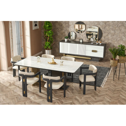 Furnia - Pendik Dining Chair in Cream