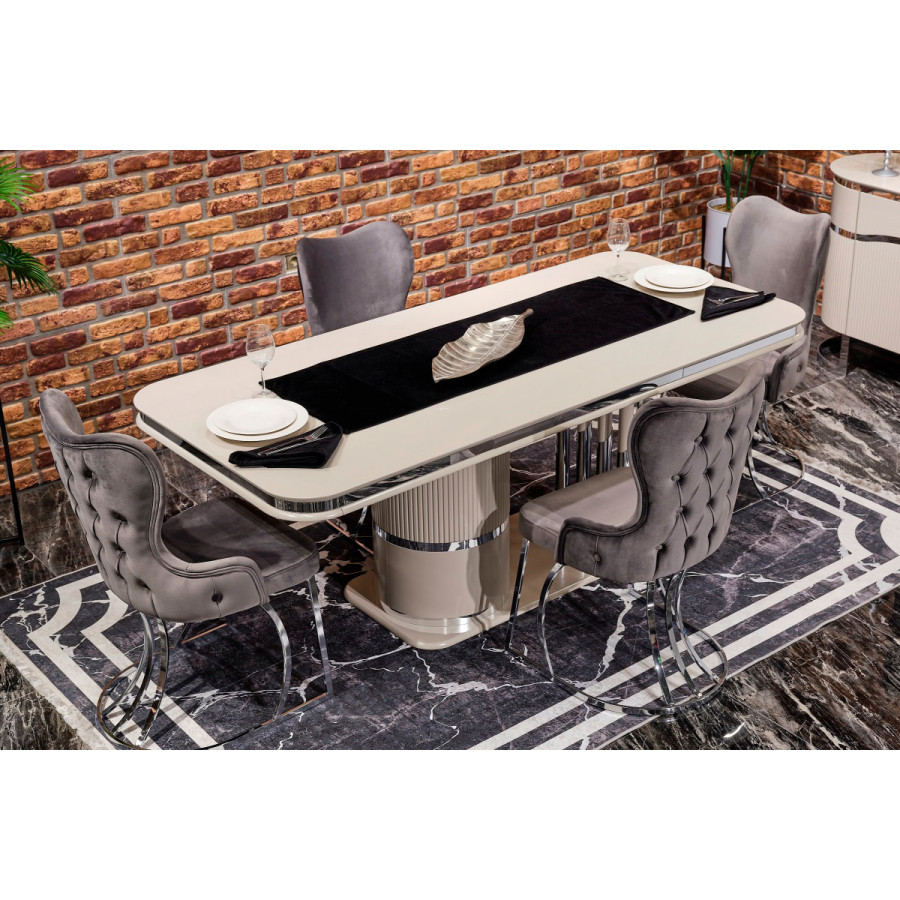 Furnia Prag 94" Dining Table - White