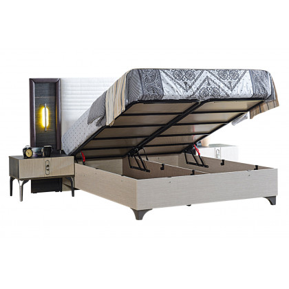 Furnia Nero Queen Size Storage Bed