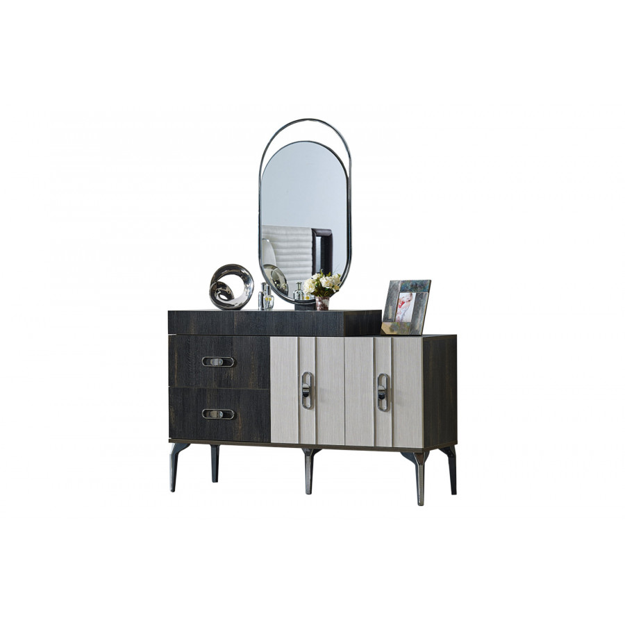 Furnia - Nero Dresser with Mirror