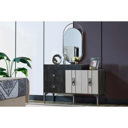 Furnia - Nero Dresser with Mirror