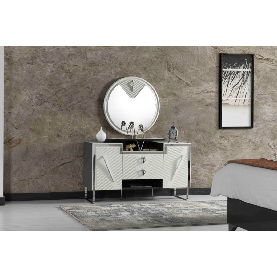 Furnia - Tokyo Dresser with Mirror in Black