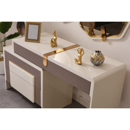 Furnia - Zurih Dresser with Mirror in Cream
