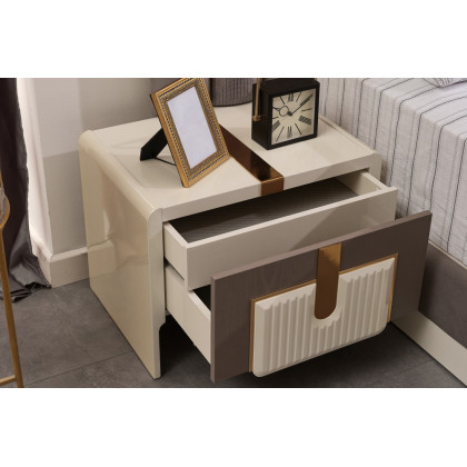 Furnia - Zurih Nightstand in Cream