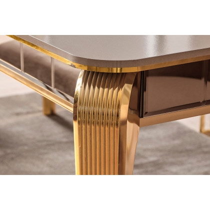 Furnia - Istanbul Rectangle Coffee Table in Gold