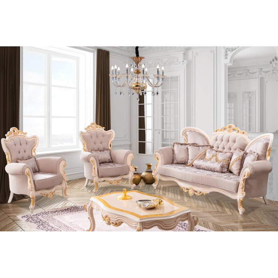 Furnia - Kelebek Rectangle Coffee Table in Cream