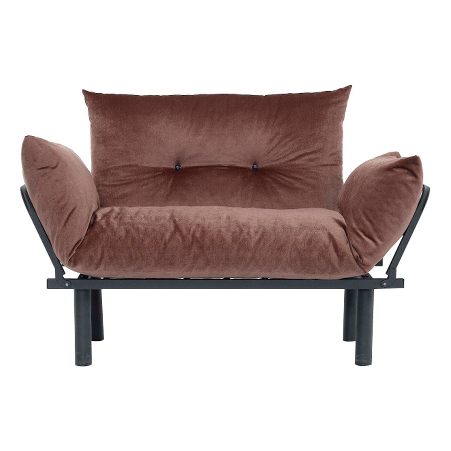Furnia Sona Stationary Loveseat - Brown, Fabric