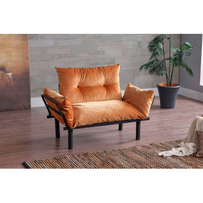 Furnia Sona Stationary Loveseat - Mustard, Fabric