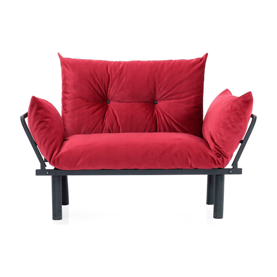 Furnia Sona Stationary Loveseat - Red, Fabric