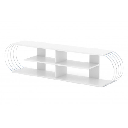 Furnia Case TV Unit - White/Chrome, Wood