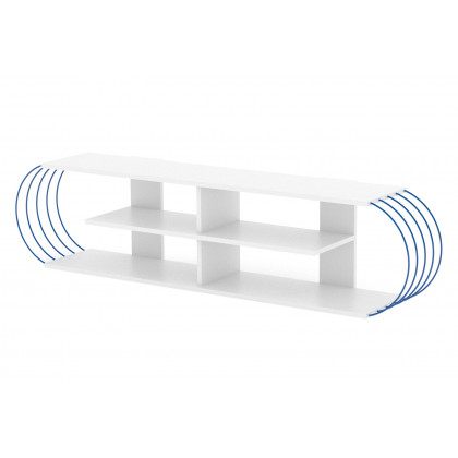 Furnia Case TV Unit - White/Blue, Wood