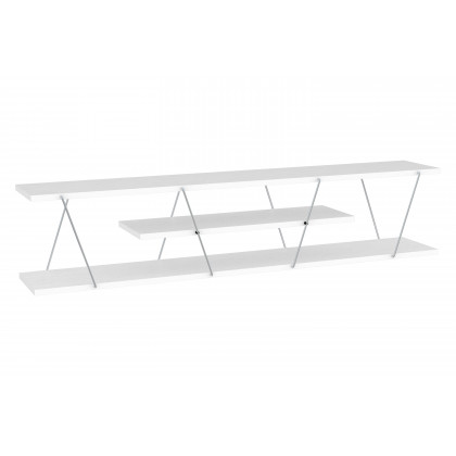 Furnia Tars TV Unit - White/Chrome, Wood