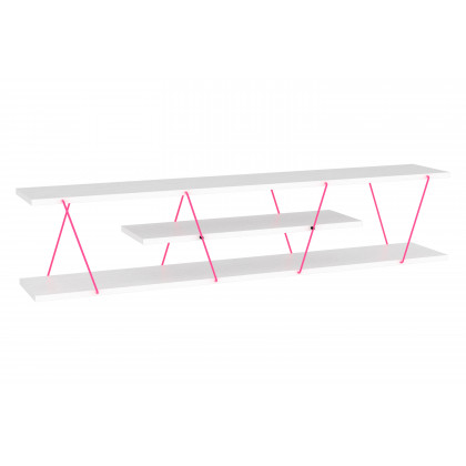 Furnia Tars TV Unit - White/Pink, Wood