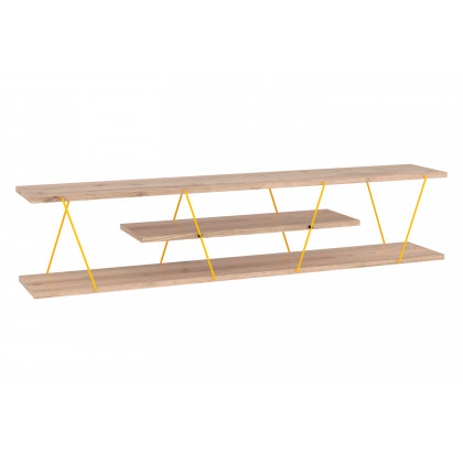 Furnia Tars TV Unit - White Oak/Yellow, Wood