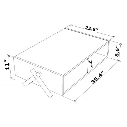 Furnia Kipp Rectangle Coffee Table - Walnut/Yellow