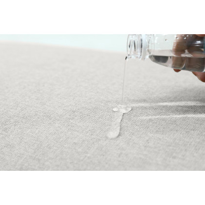 Furnings AVA Beige Luxury Linen Texture Water Repellent Washable Fabric 4 Pieces Corner Modular Sectional - 4 Piece Corner Modular Set