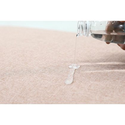 Furnings AVA Dust Pink Luxury Linen Texture Water Repellent Washable Fabric 4 Pieces Corner Modular Sectional - 4 Piece Corner Modular Set