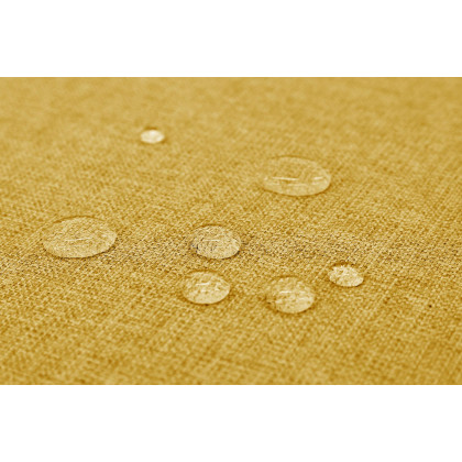 Furnings AVA Yellow Luxury Linen Texture Water Repellent Washable Fabric Modular Loveseat