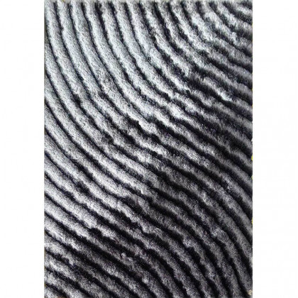 Furnings Belmond Gray 3D Shag Rug - 3'L x 2'W x 1"H