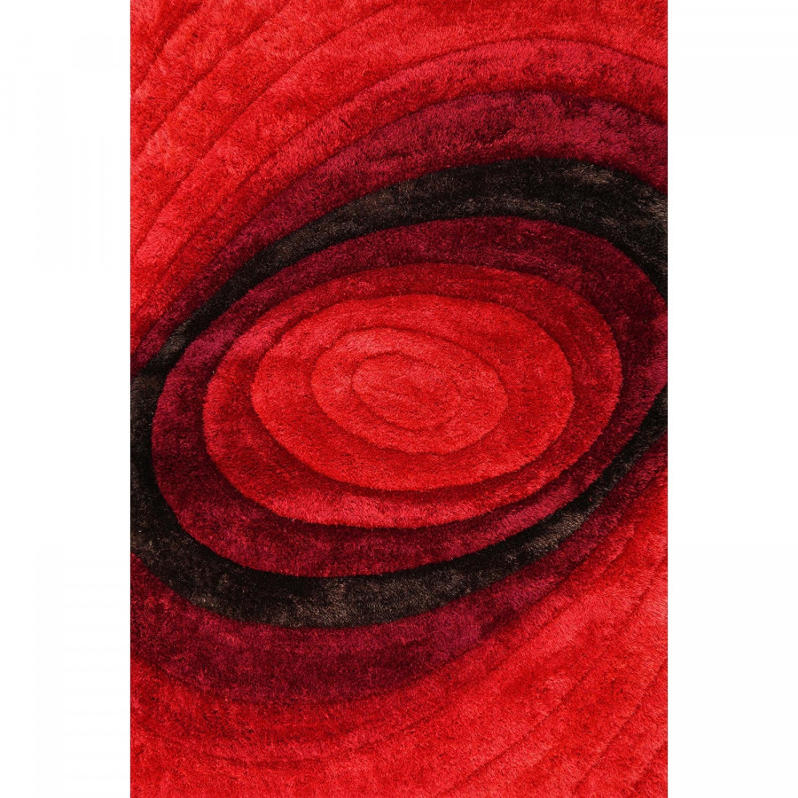 Furnings Nina 3D Red Shag Rug - 11'L x 8'W x 1"H