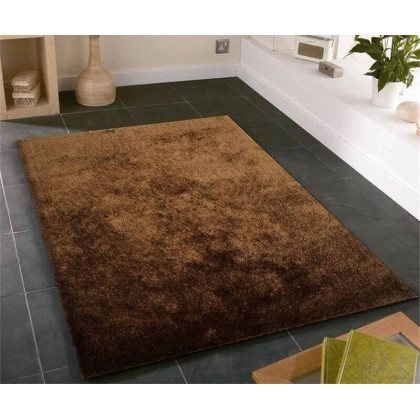 Furnings Fuzzy Brown Area Rug - 11'L x 8'W x 1"H