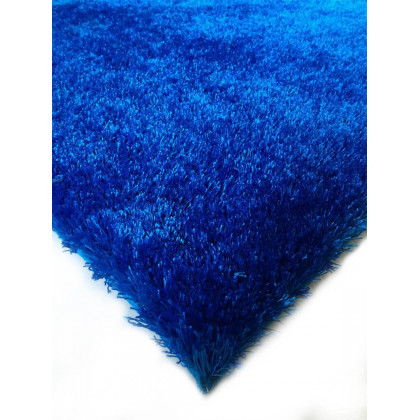 Furnings Fuzzy Electro Blue Area Rug - 3'L x 2'W x 1"H