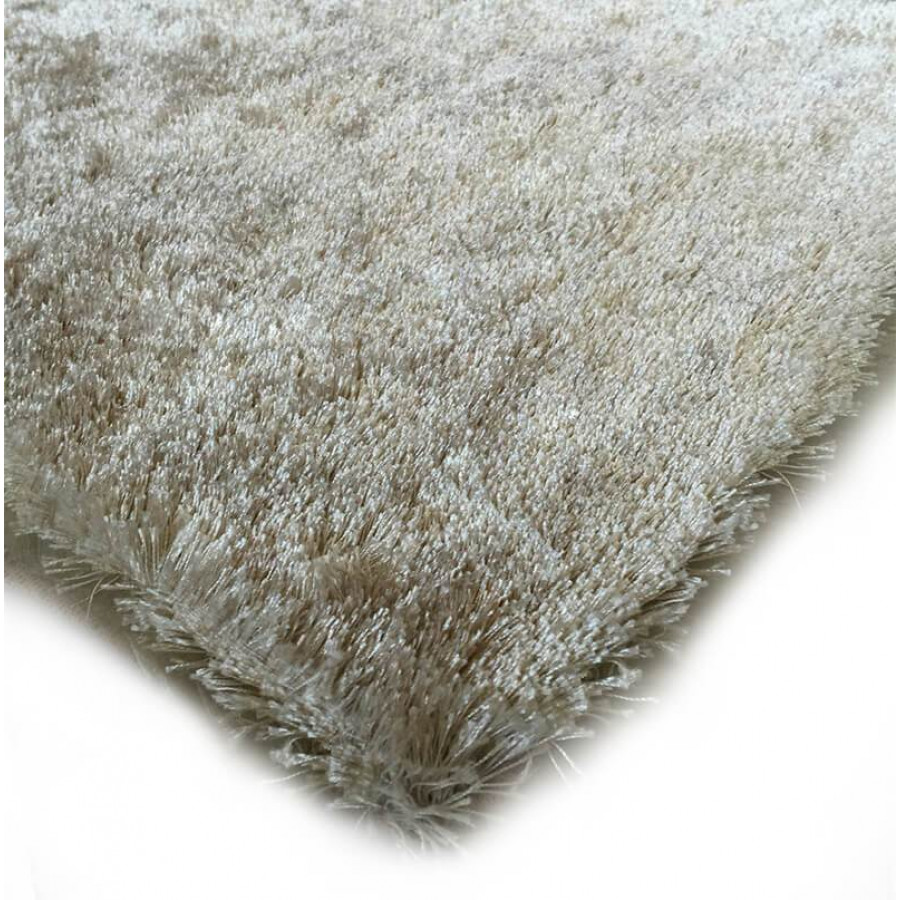 Furnings Fuzzy Beige Area Rug - 3'L x 2'W x 1"H