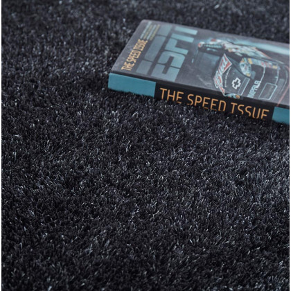 Furnings Fuzzy Gray Area Rug - 7'L x 5'W x 1"H