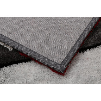 Furnings Aria Red & Gray Soft Pile Shaggy Area Rug - 11'L x 8'W x 1"H