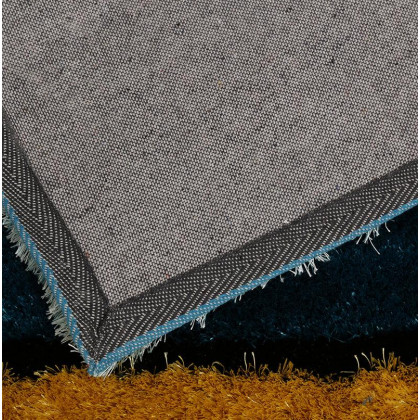 Furnings Aria Yellow and Blue Shag Area Rug - 11'L x 8'W x 1"H