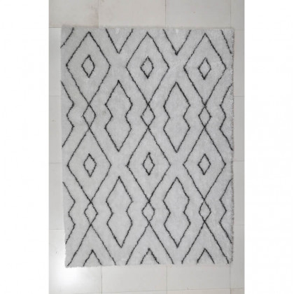 Furnings Aria Diamond Print Shag Area Rug - 7'L x 5'W x 1"H