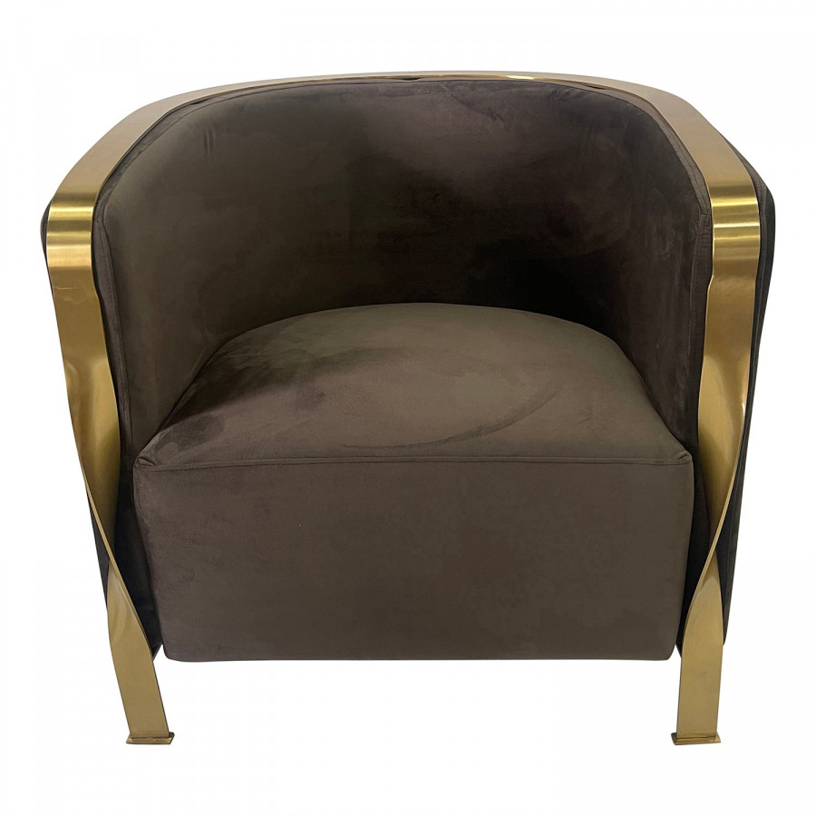 Furnings - Brown and Gold Sofa Chair