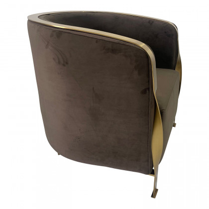 Furnings - Brown and Gold Sofa Chair