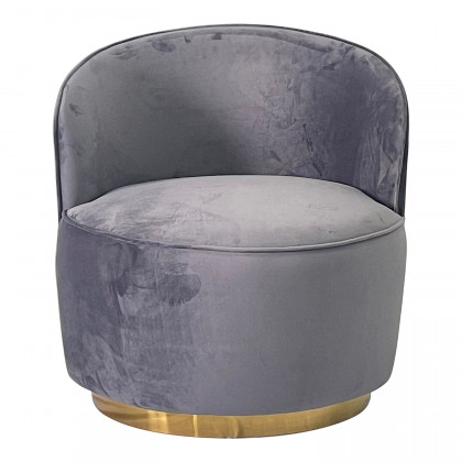 Furnings Smoky Gray and Gold Sofa Chair